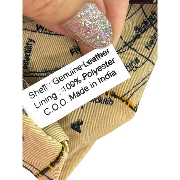 Americana By Sharif Vintage Crossbody Purse Pink Brown Strap Pockets Lined Zip - Picture 6 of 16